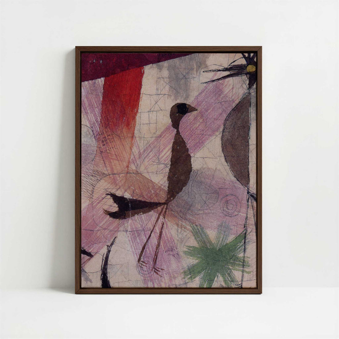 Framed Canvas - Framed canvas in dark wood color frame