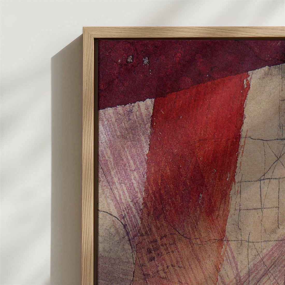 Framed Canvas - Close-up detail and texture of the framed canvas
