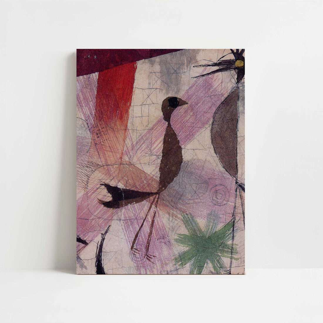 Bird Encounter (1918) by Paul Klee – Art Print - Unframed art print