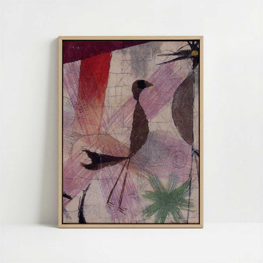 Framed Canvas - Framed canvas in oak color frame