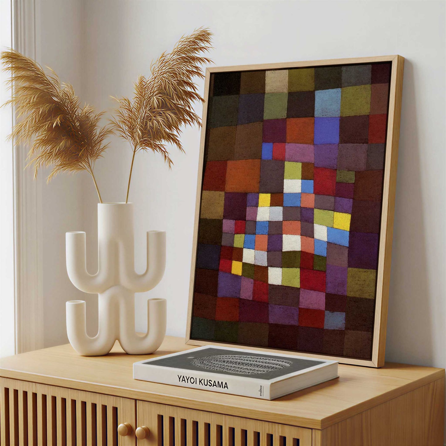 Framed Canvas - Framed canvas in a stylish interior setting