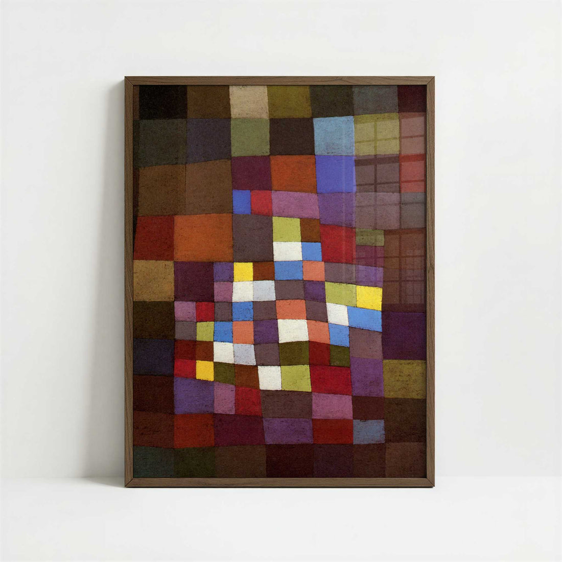 Blossoming (1934) by Paul Klee – Art Print - Art print in dark wood frame