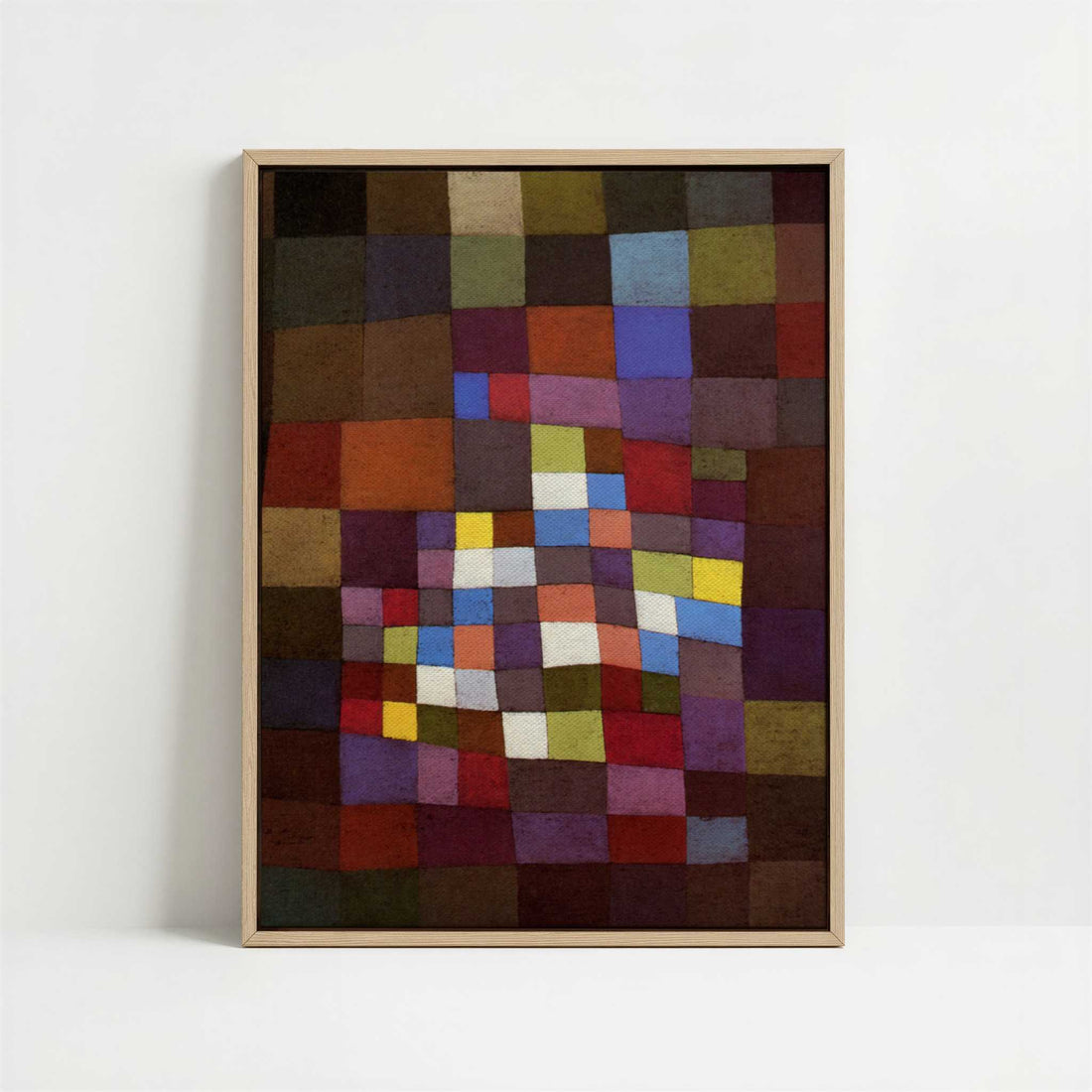 Framed Canvas - Framed canvas in oak color frame