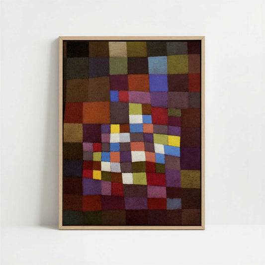Framed Canvas - Framed canvas in oak color frame