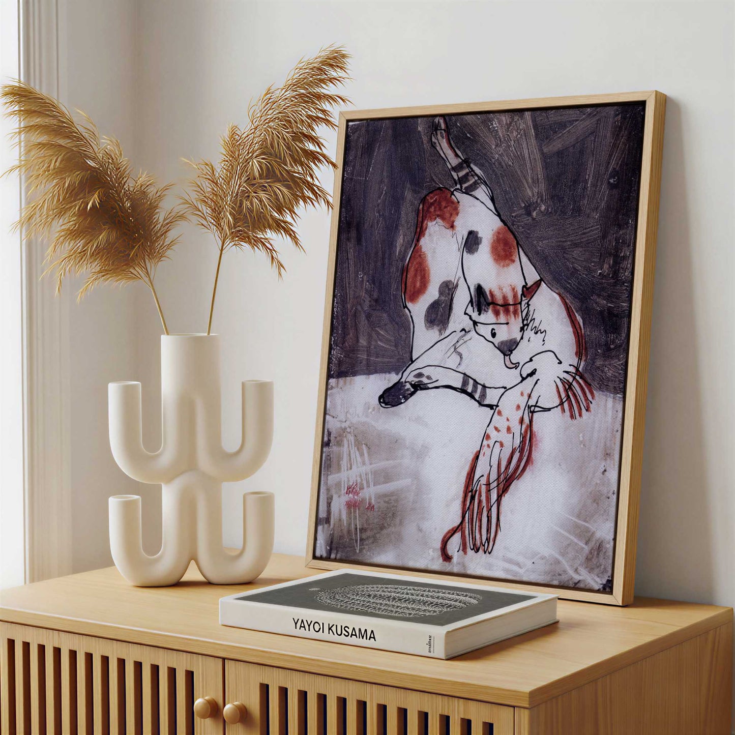 Framed Canvas - Framed canvas in a stylish interior setting