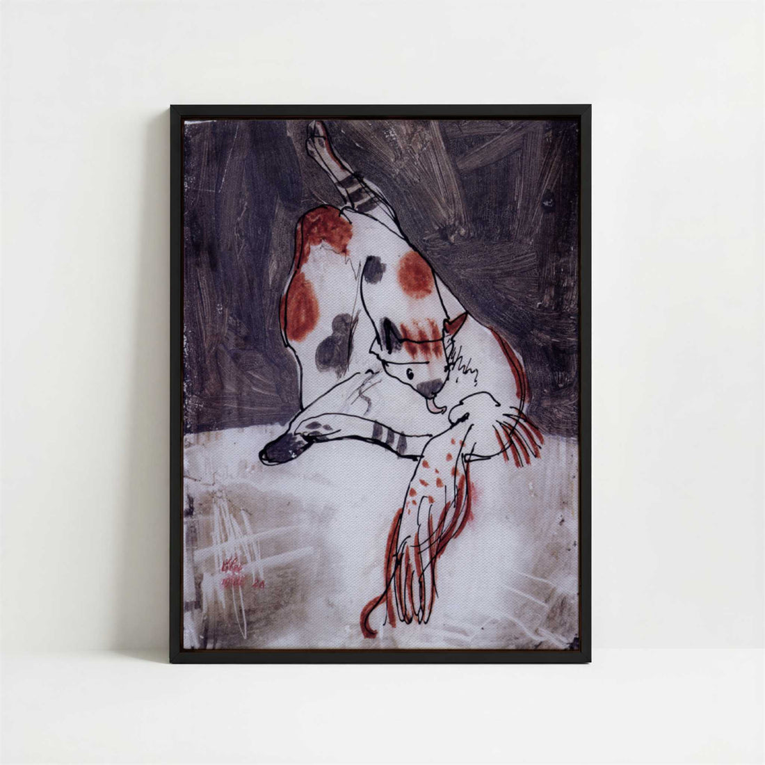 Framed Canvas - Framed canvas in black frame