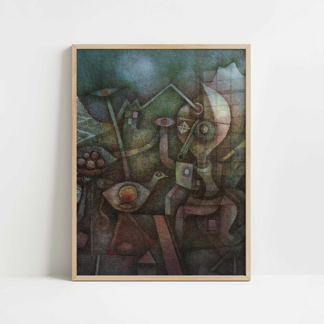 Carnival in the Mountains (1924) by Paul Klee – Art Print - Art print in oak frame