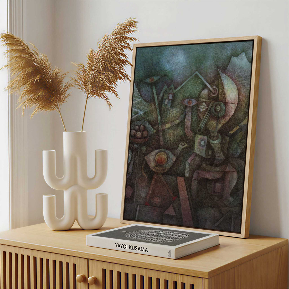 Framed Canvas - Framed canvas in a stylish interior setting