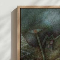 Framed Canvas - Close-up detail and texture of the framed canvas