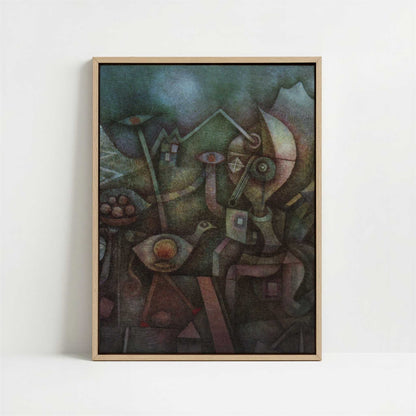 Framed Canvas - Framed canvas in oak color frame