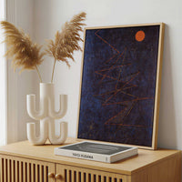 Framed Canvas - Framed canvas in a stylish interior setting