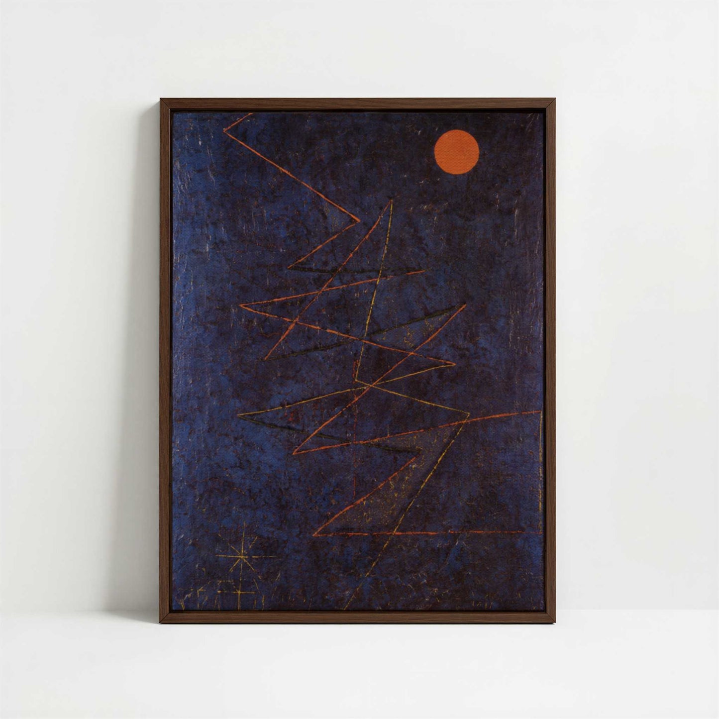 Framed Canvas - Framed canvas in dark wood color frame