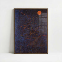 Coloured Lightning (1927) by Paul Klee – Art Print - Art print in dark wood frame