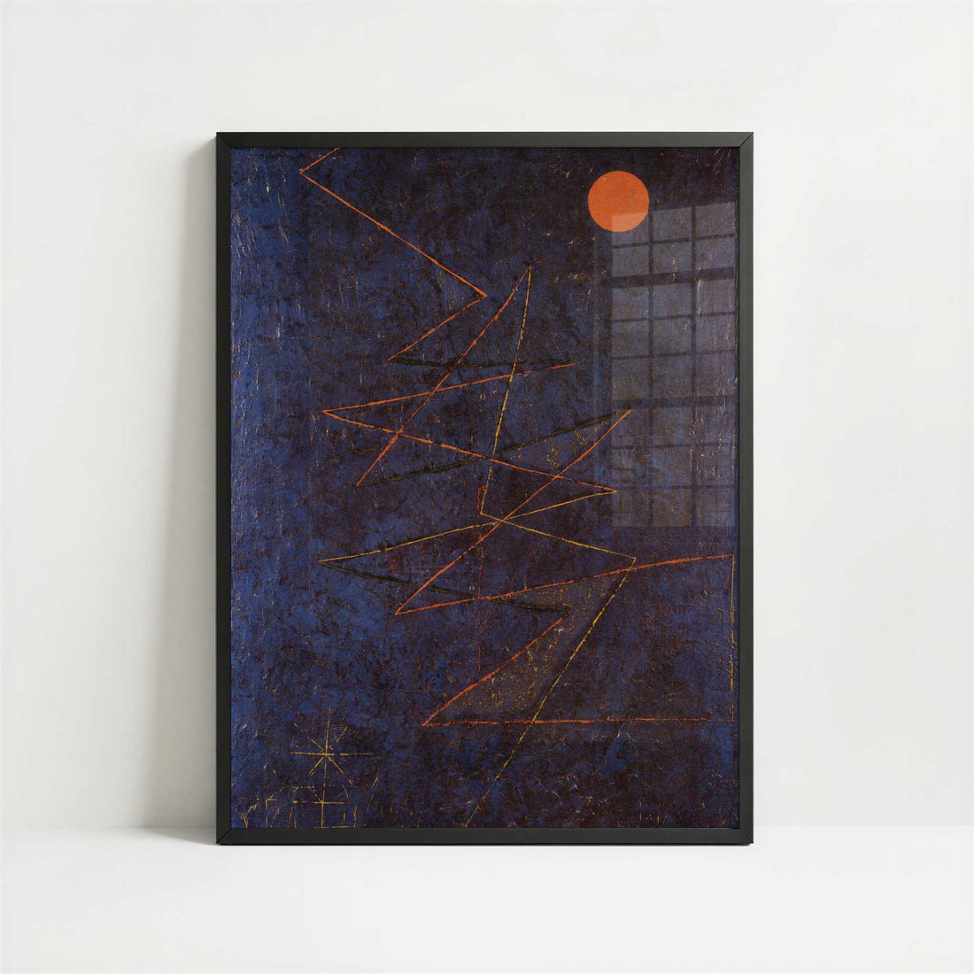 Coloured Lightning (1927) by Paul Klee – Art Print - Art print in black frame