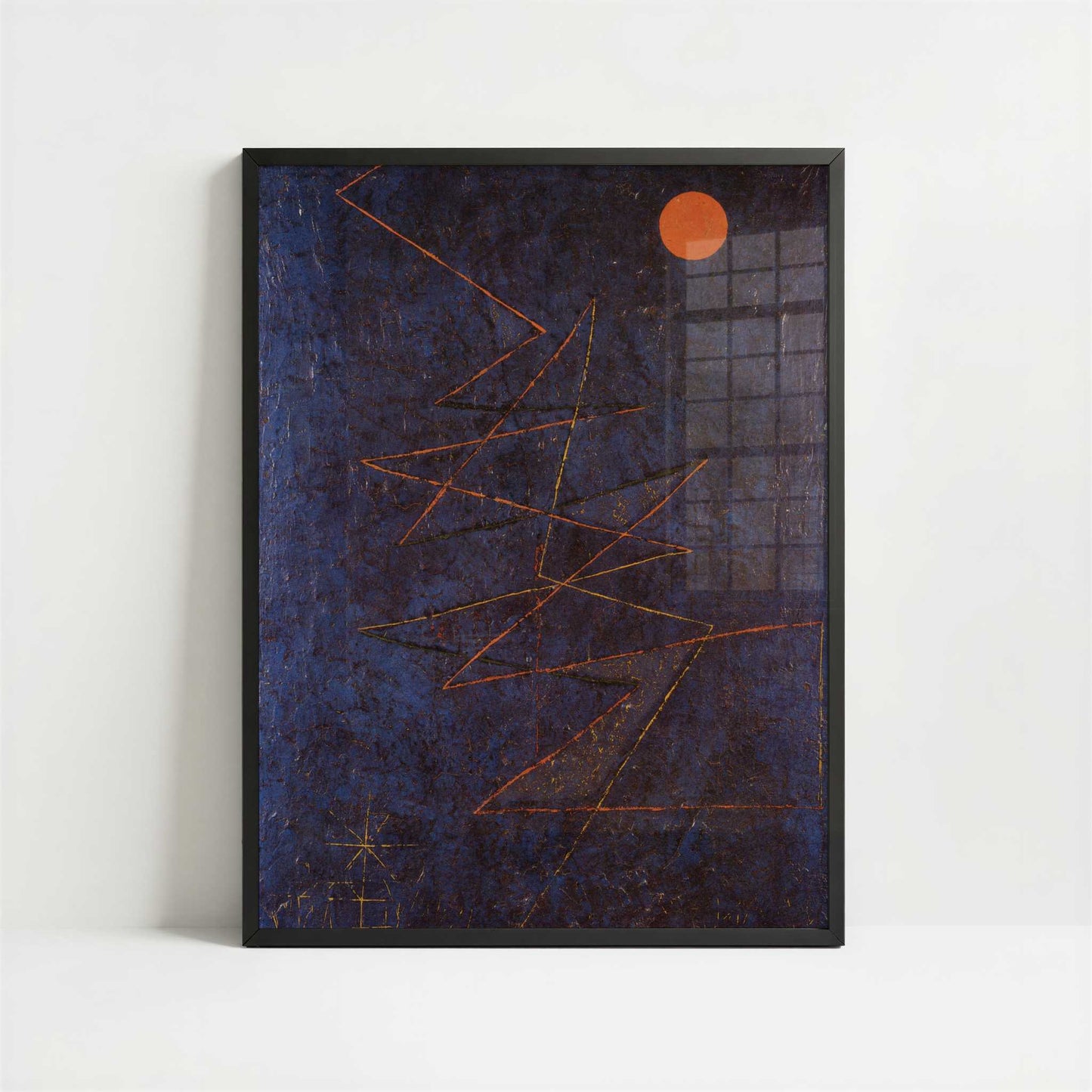 Coloured Lightning (1927) by Paul Klee – Art Print - Art print in black frame
