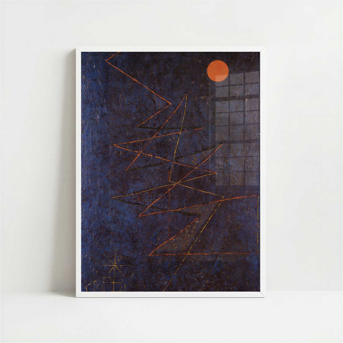 Coloured Lightning (1927) by Paul Klee – Art Print - Art print in white frame