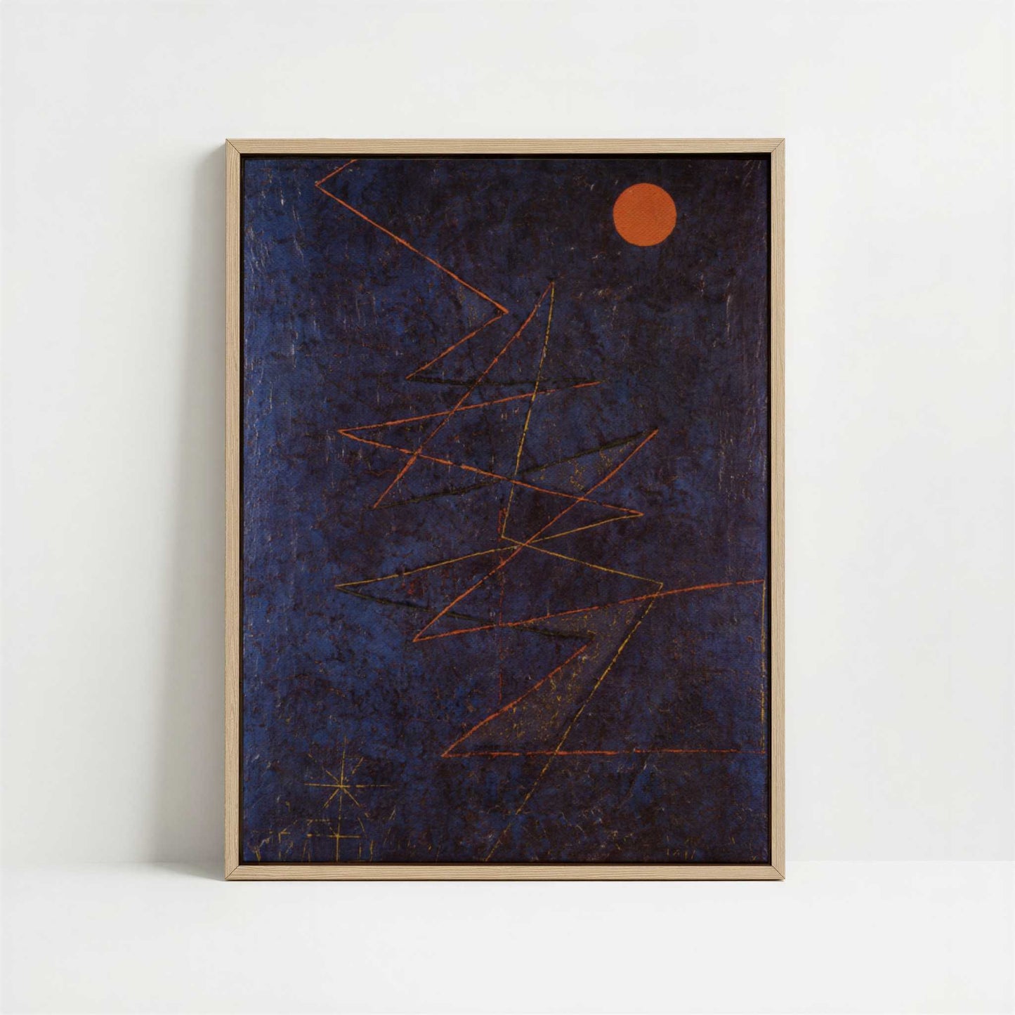 Framed Canvas - Framed canvas in oak color frame