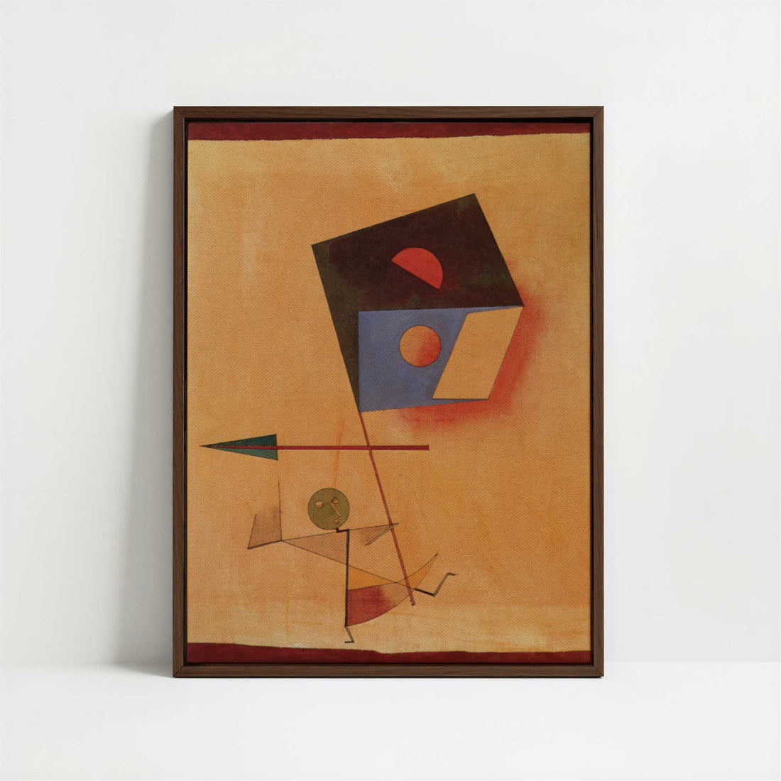 Framed Canvas - Framed canvas in dark wood color frame