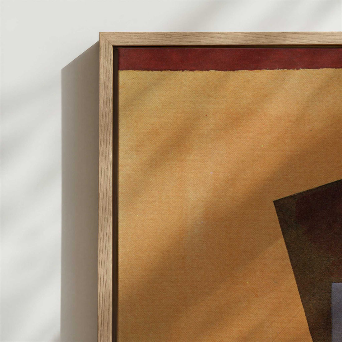 Framed Canvas - Close-up detail and texture of the framed canvas