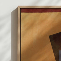 Framed Canvas - Close-up detail and texture of the framed canvas