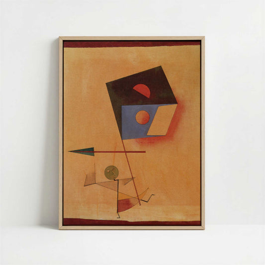 Framed Canvas - Framed canvas in oak color frame