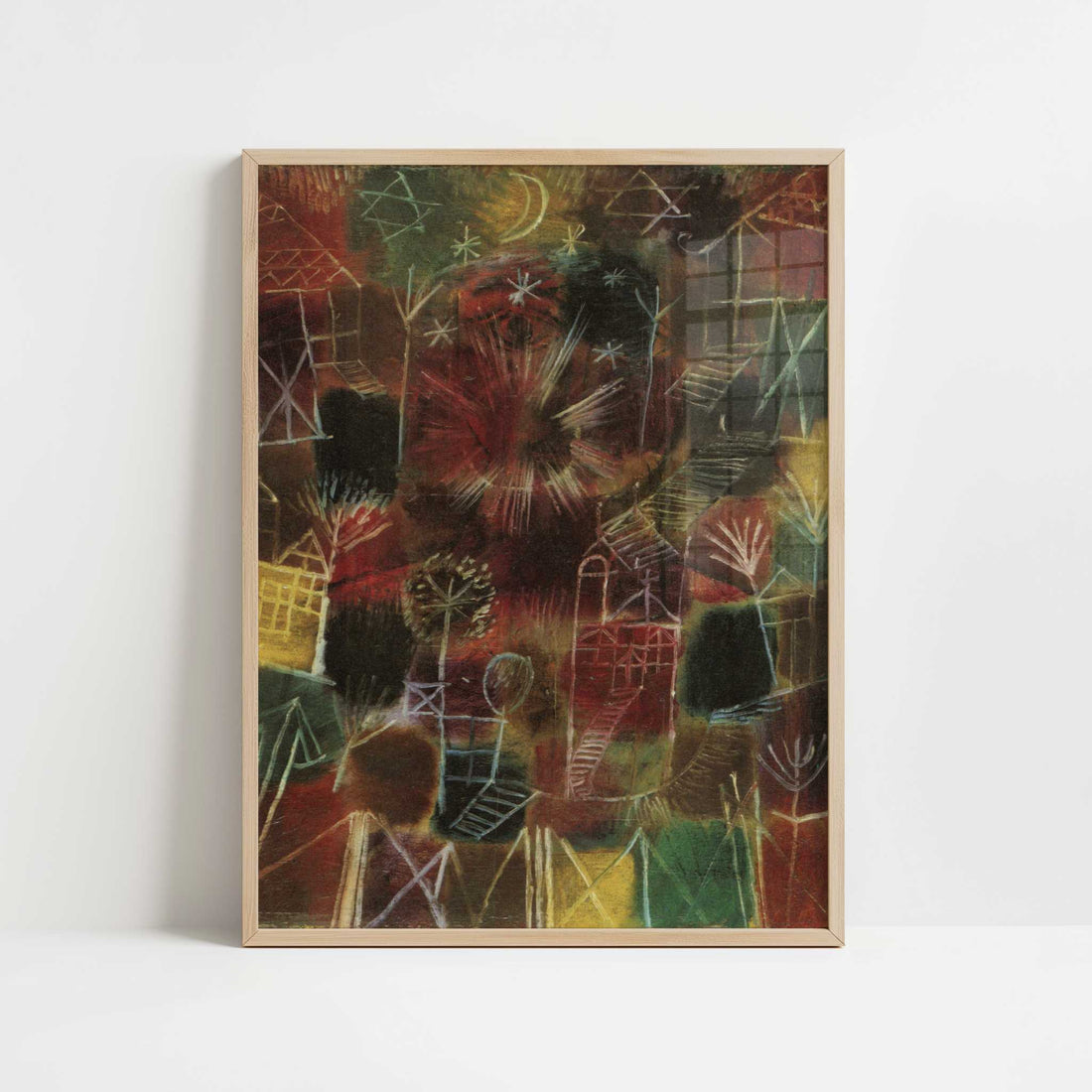 Cosmic Composition (1919) by Paul Klee – Art Print - Art print in oak frame