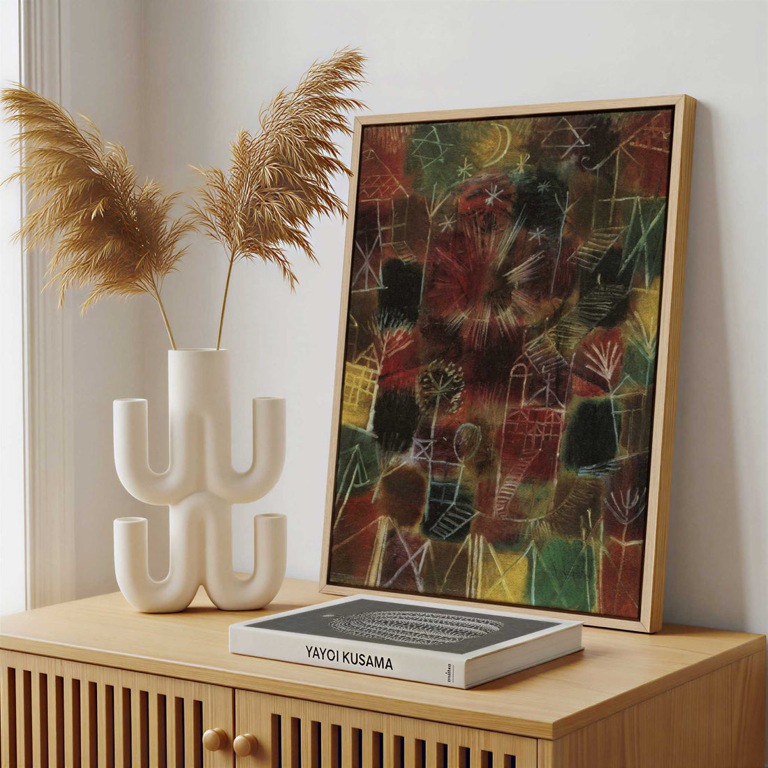 Framed Canvas - Framed canvas in a stylish interior setting