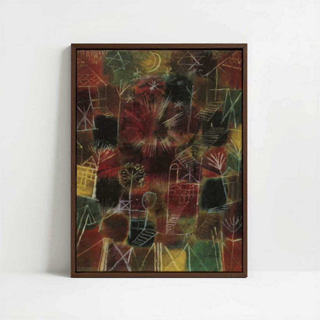 Framed Canvas - Framed canvas in dark wood color frame