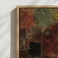 Framed Canvas - Close-up detail and texture of the framed canvas