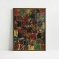 Cosmic Composition (1919) by Paul Klee – Art Print - Art print in dark wood frame