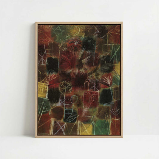 Framed Canvas - Framed canvas in oak color frame