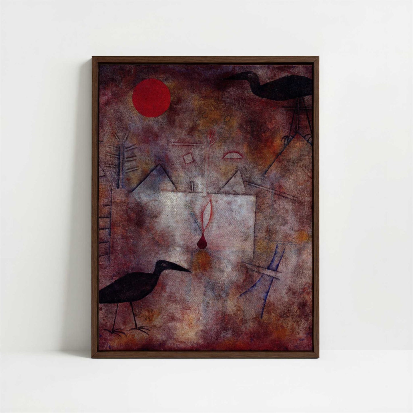 Framed Canvas - Framed canvas in dark wood color frame