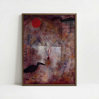Crow Landscape (1925) by Paul Klee – Art Print - Art print in dark wood frame