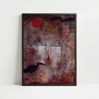 Crow Landscape (1925) by Paul Klee – Art Print - Art print in black frame