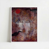 Crow Landscape (1925) by Paul Klee – Art Print - Art print in white frame