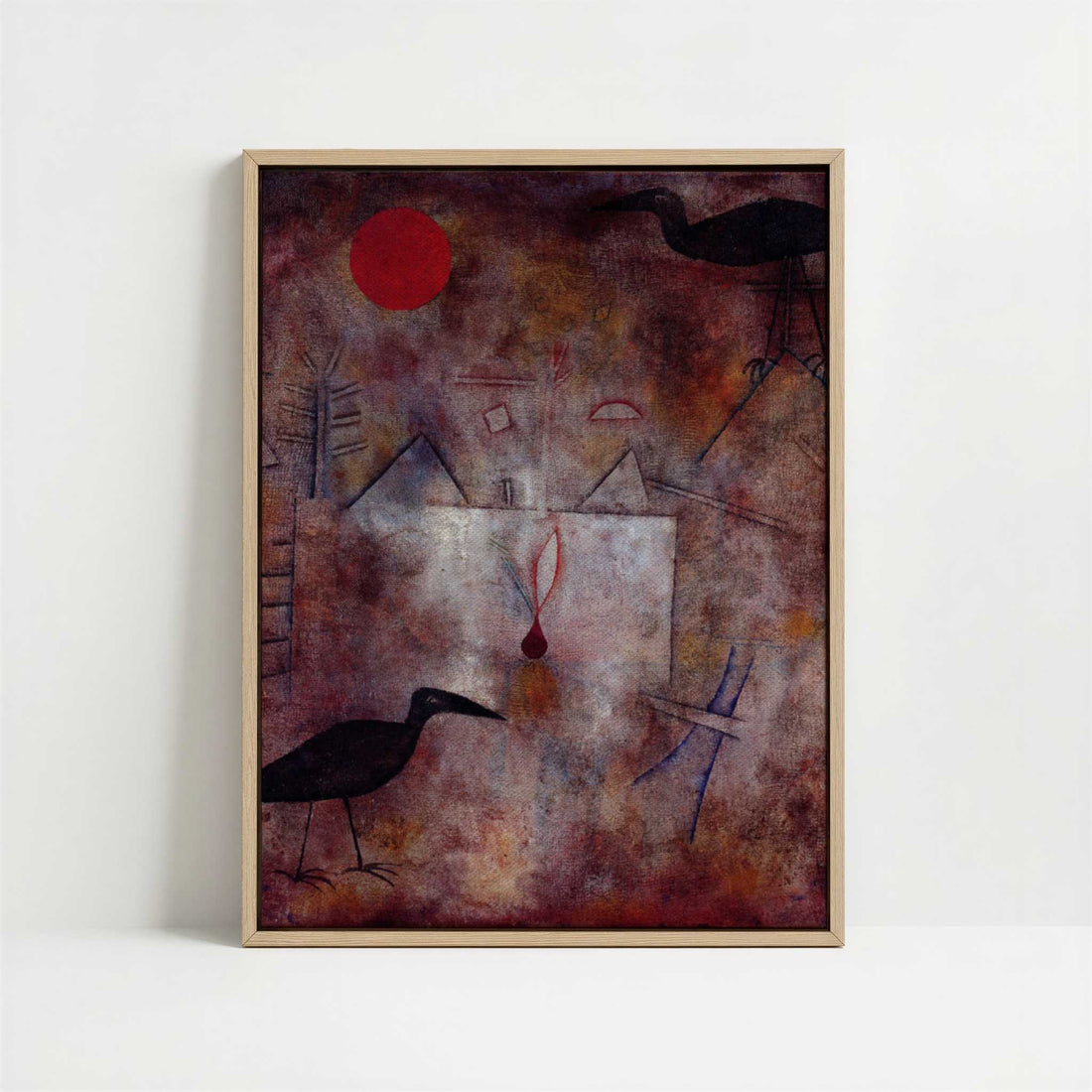 Framed Canvas - Framed canvas in oak color frame