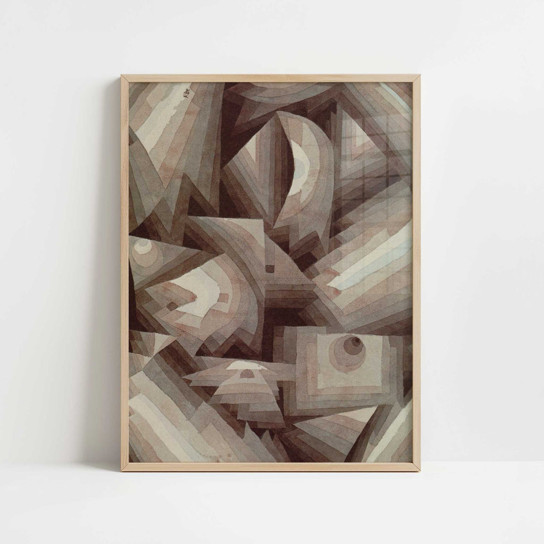 Crystal Graduation (1921) by Paul Klee – Art Print - Art print in oak frame