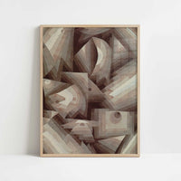 Crystal Graduation (1921) by Paul Klee – Art Print - Art print in oak frame