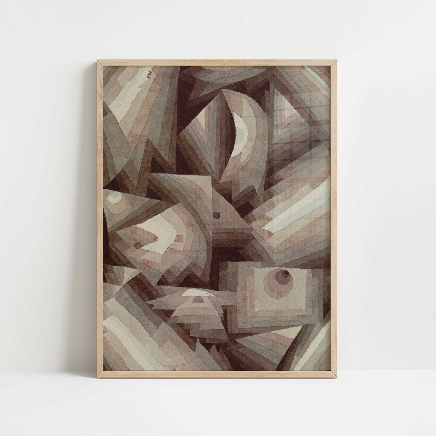 Crystal Graduation (1921) by Paul Klee – Art Print - Art print in oak frame