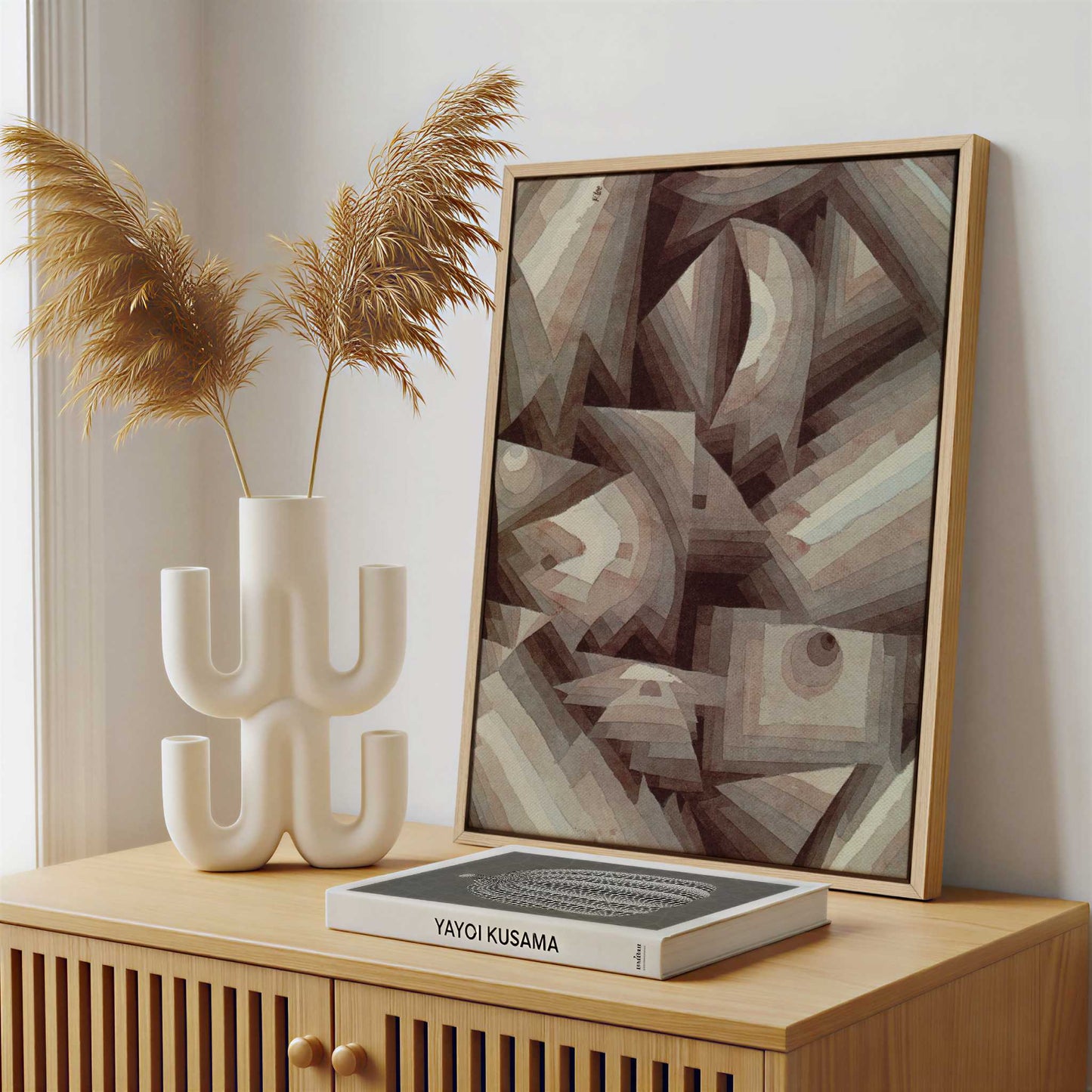Framed Canvas - Framed canvas in a stylish interior setting