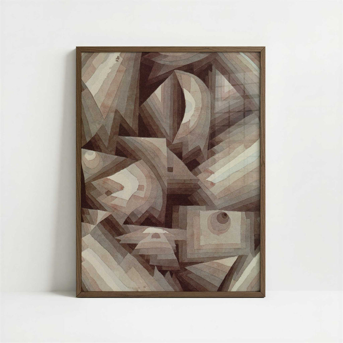 Crystal Graduation (1921) by Paul Klee – Art Print - Art print in dark wood frame