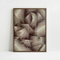 Crystal Graduation (1921) by Paul Klee – Art Print - Art print in dark wood frame