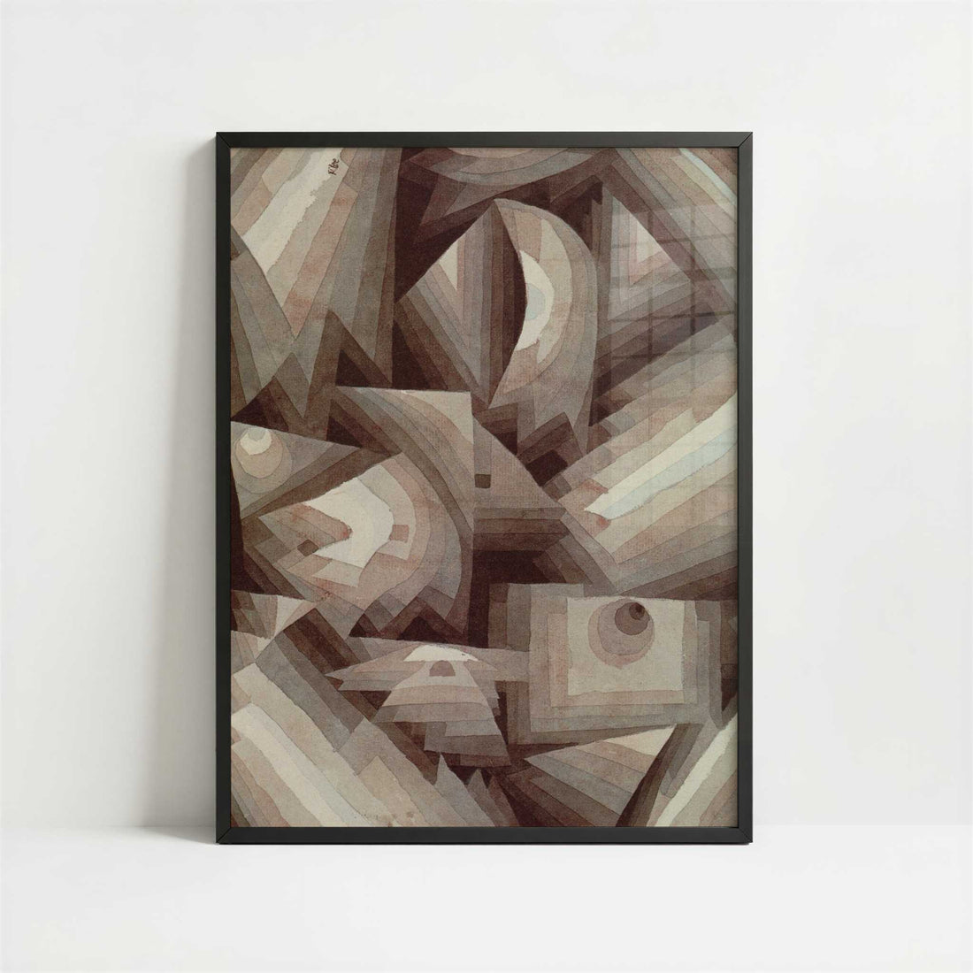 Crystal Graduation (1921) by Paul Klee – Art Print - Art print in black frame