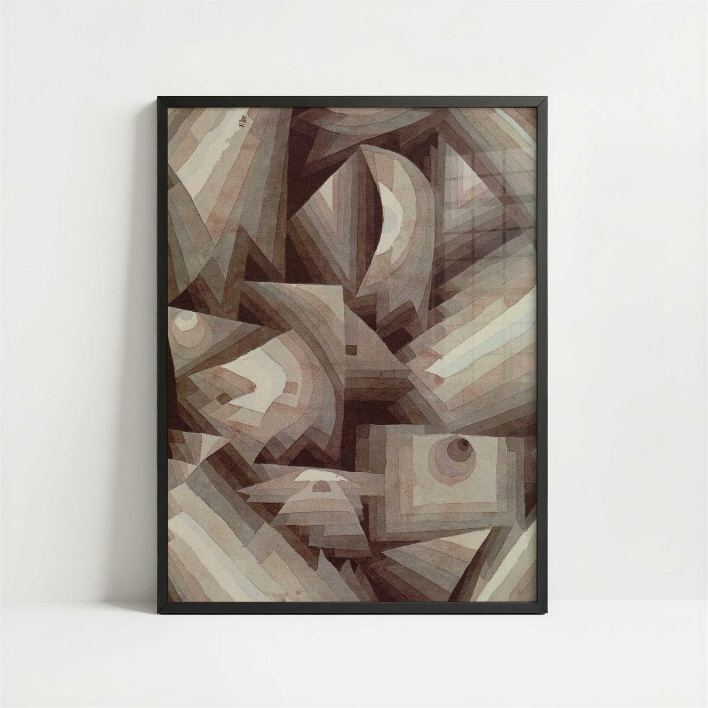 Crystal Graduation (1921) by Paul Klee – Art Print - Art print in black frame