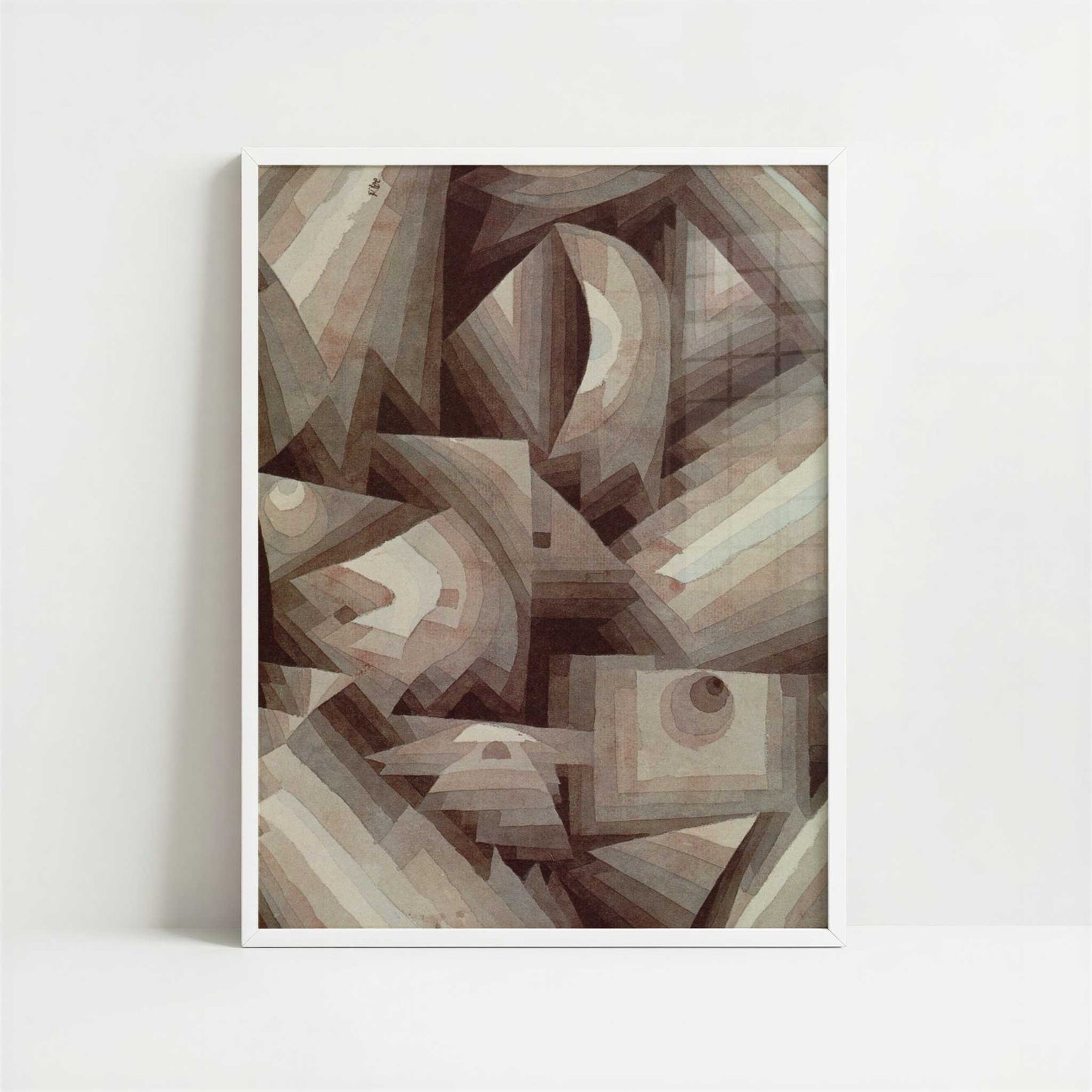 Crystal Graduation (1921) by Paul Klee – Art Print - Art print in white frame