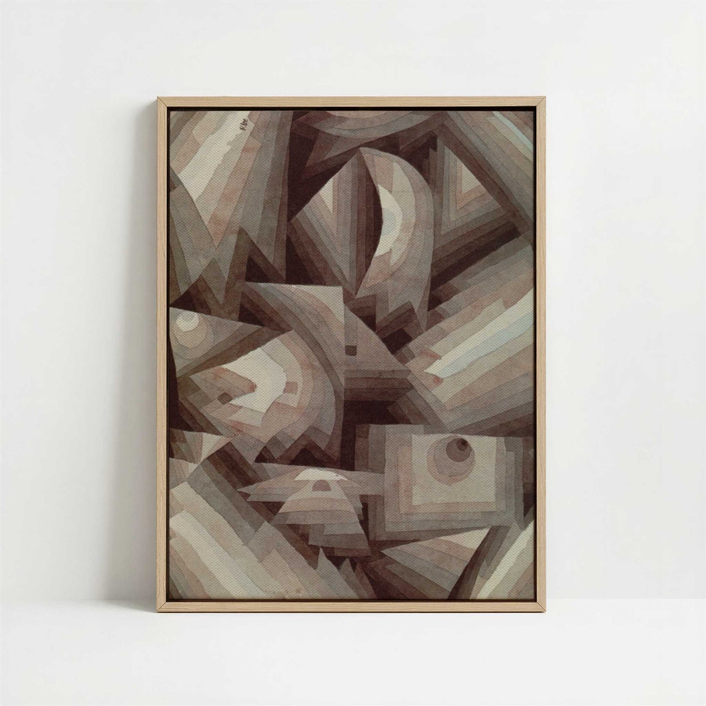 Framed Canvas - Framed canvas in oak color frame