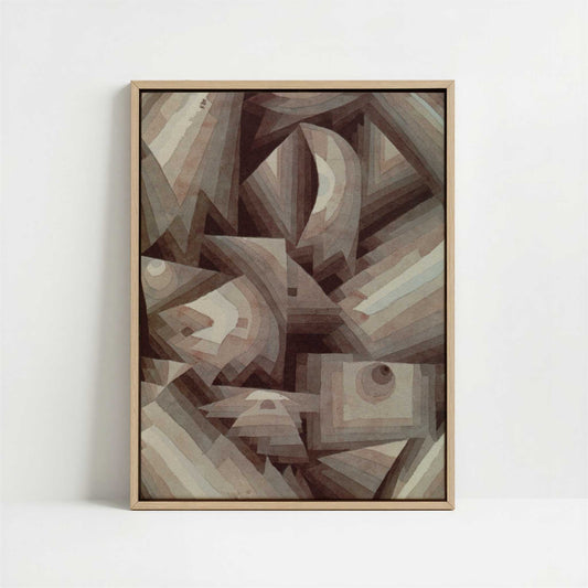 Framed Canvas - Framed canvas in oak color frame