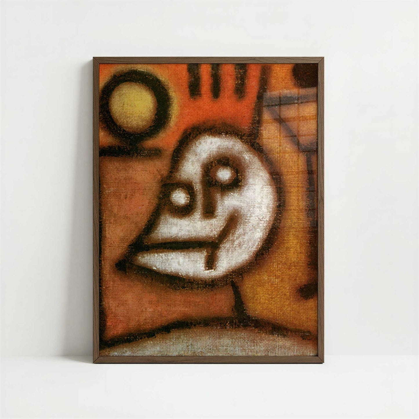 Death and Fire (1940) by Paul Klee – Art Print - Art print in dark wood frame