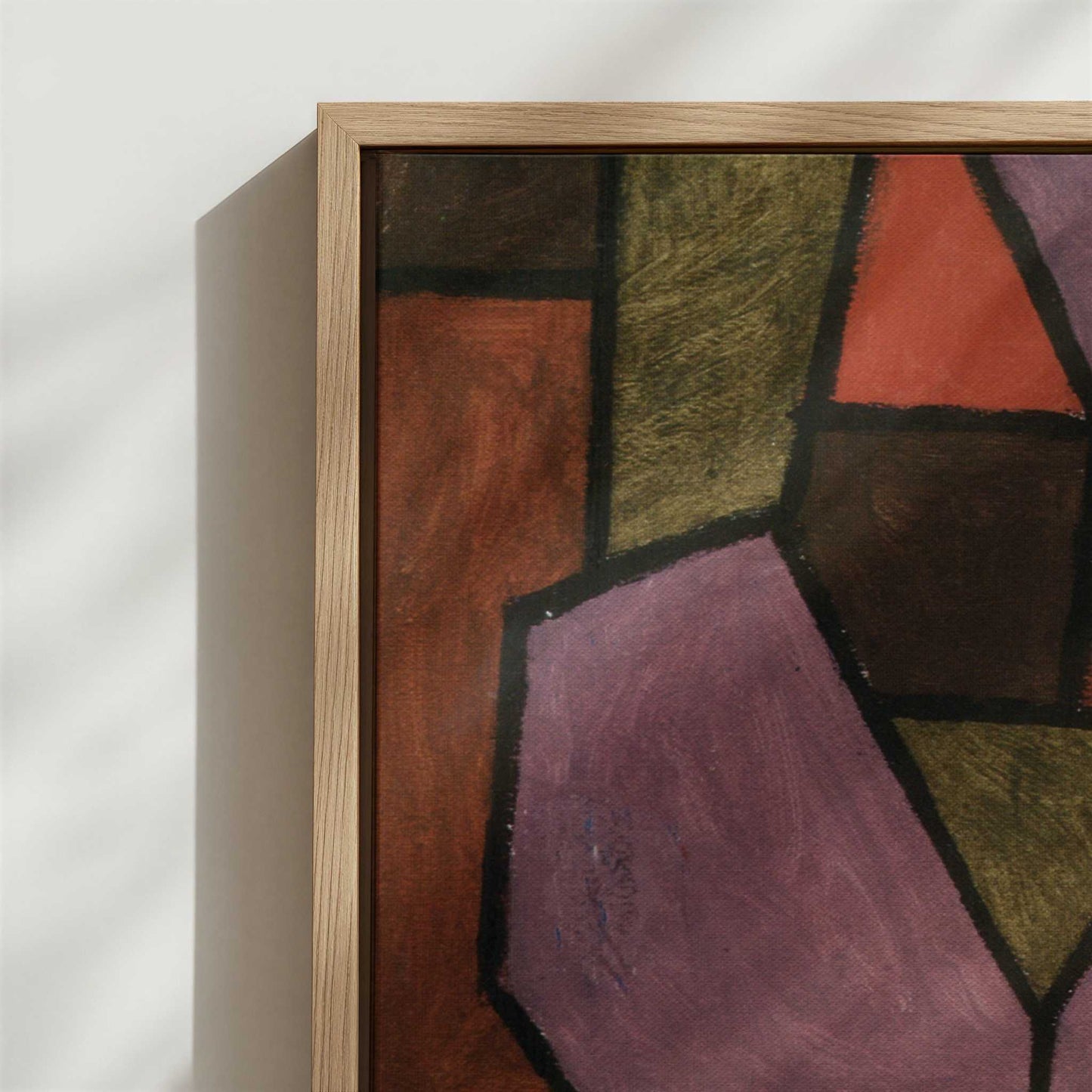 Framed Canvas - Close-up detail and texture of the framed canvas