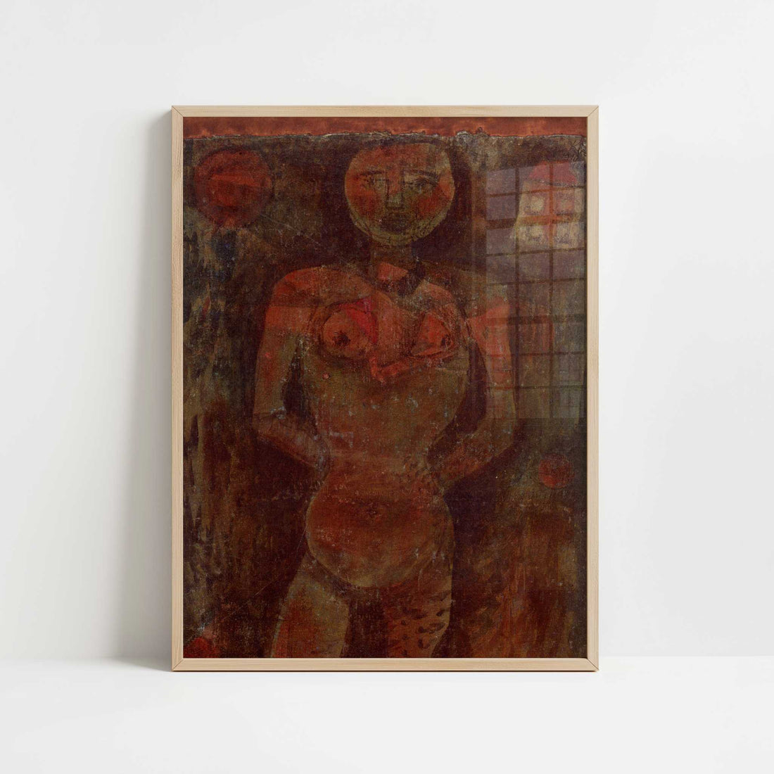 Female Nude (1910) by Paul Klee – Art Print - Art print in oak frame